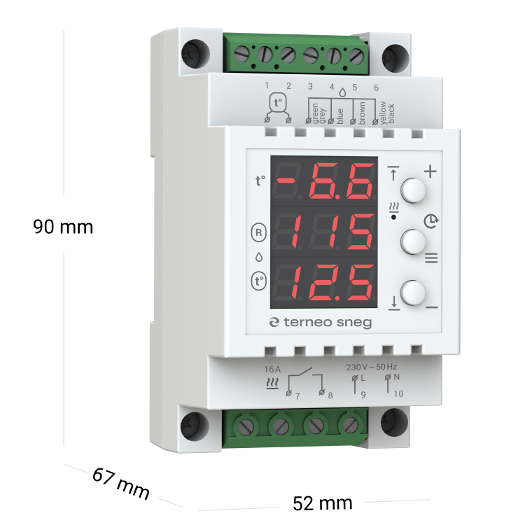 Thermostats terneo sneg for snow melting