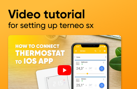 How to connect the terneo SX Smart Wi-Fi thermostat to the mobile app