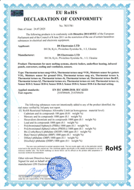 Declaration of conformity of terneo to Directive 2011/65/EU