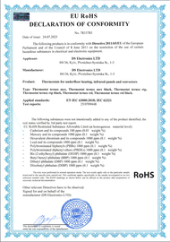 Declaration of conformity of terneo mex, rtp, rol to Directive 2011/65/EU