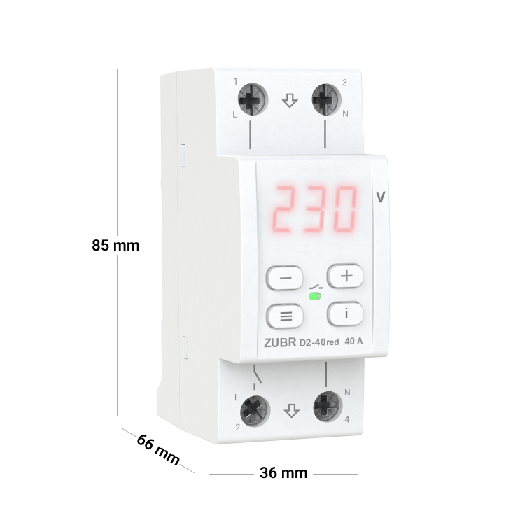 Voltage relay D2-40 red - Image 2