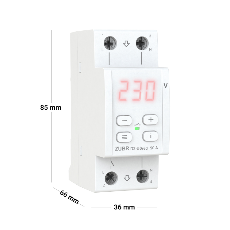 Voltage relay D2-50 red - Image 2
