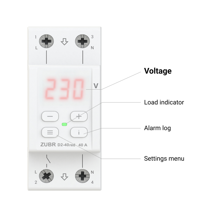 Voltage relay D2-40 red - Image 3