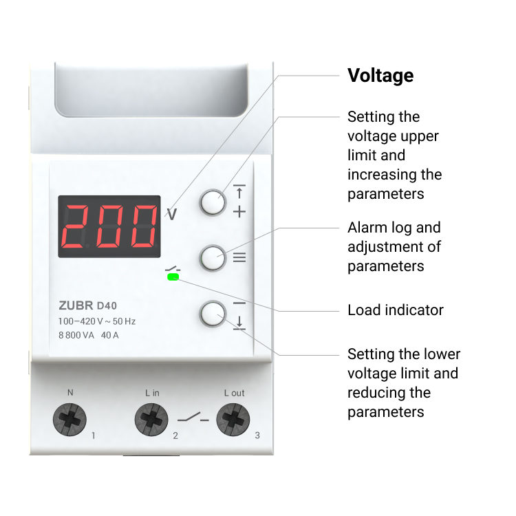 Voltage relay ZUBR D32 - Image 2