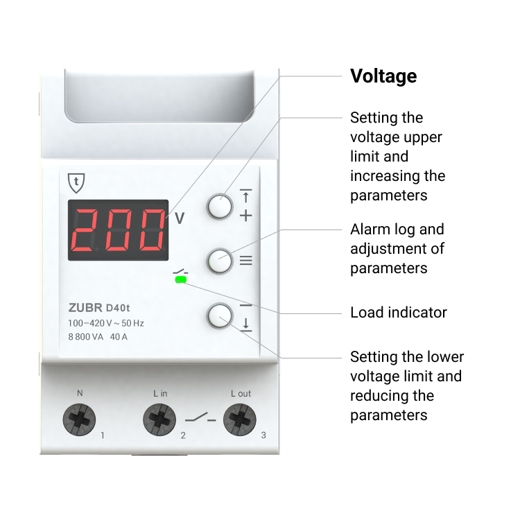 Voltage relay ZUBR D63t - Image 2