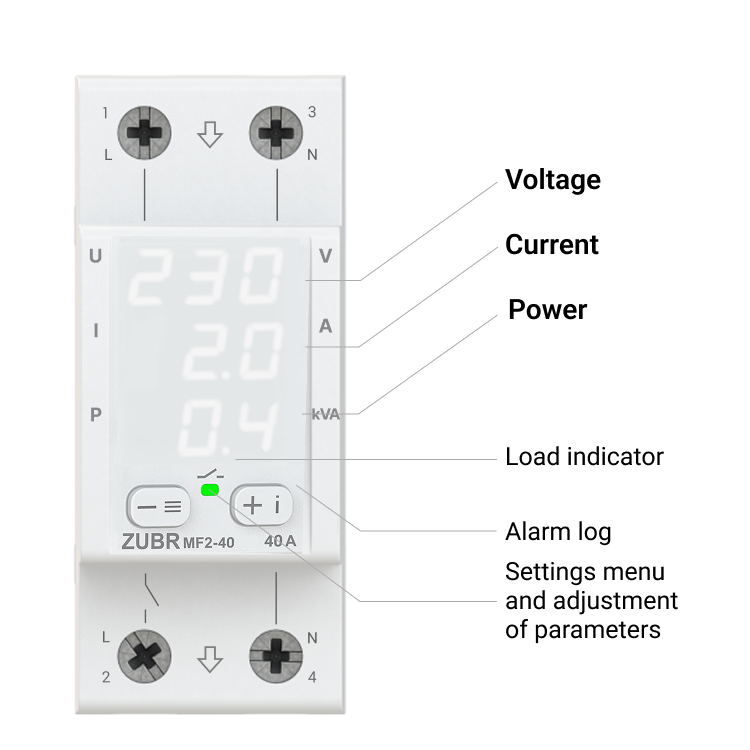 Multifunction relay ZUBR MF2-63 - Image 3